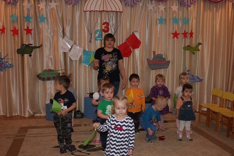 Развлечение в 1 мл. гр. ко Дню защитника Отечества