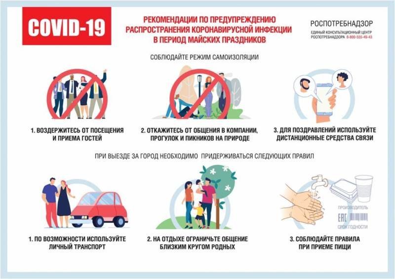 О рекомендациях по коронавирусу в период майских праздников О рекомендациях по коронавирусу в период майских праздников