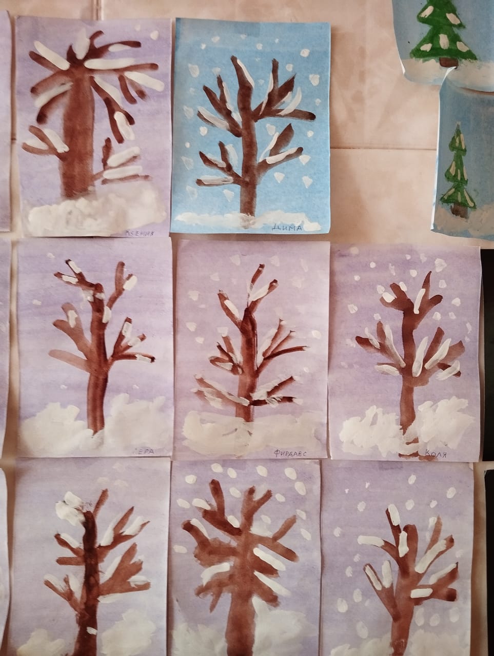 Выставка детского творчества "Красота зимы"