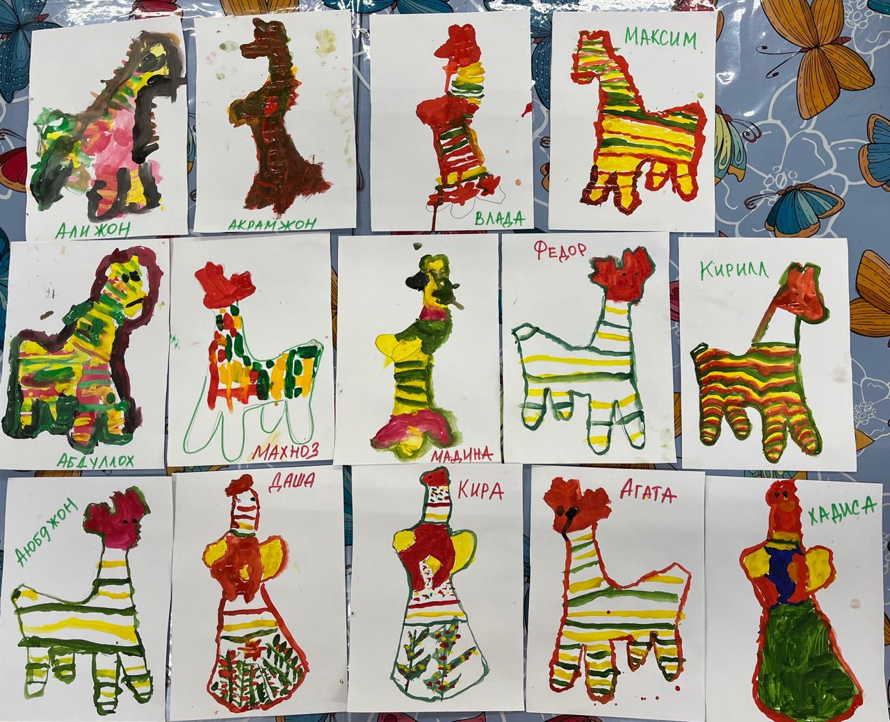 Художественное творчество (рисование) в группах №2,№3 на тему: "Роспись Филимоновской и Дымковской игрушек"