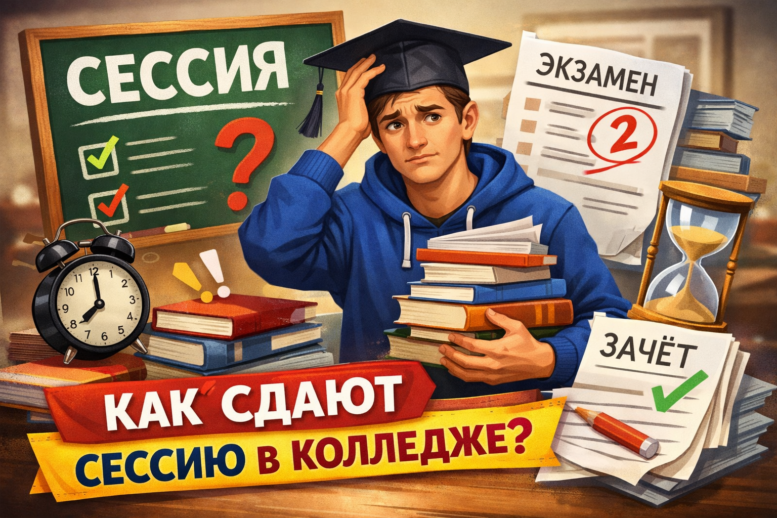 Как сдают сессию в колледже?