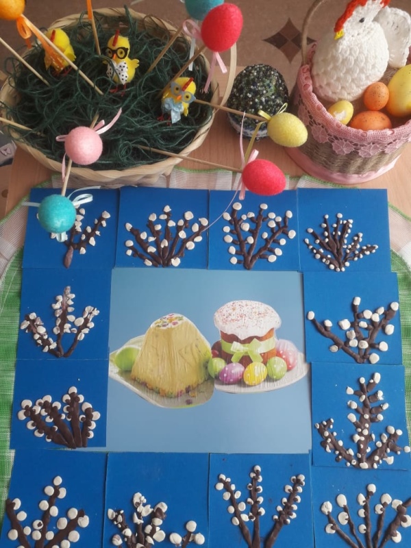 Пластилиновая живопись к Вербному Воскресению