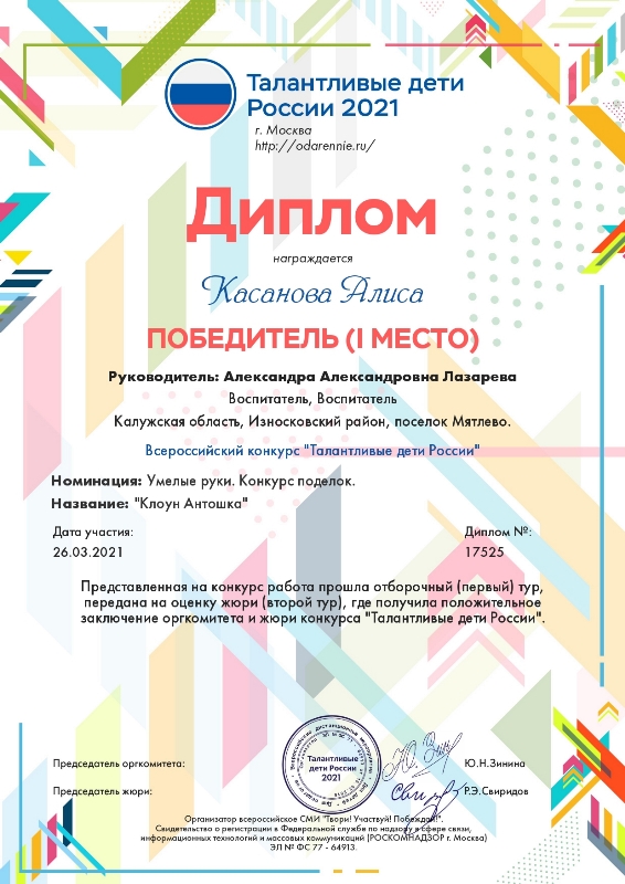 Результаты конкурса 