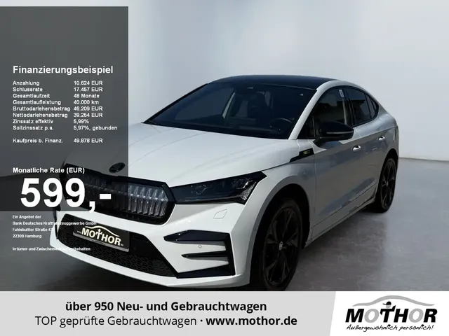 Skoda Enyaq Coup RS Lounge 82kWh Wrmepumpe AHK MATRIX — миниатюра 1