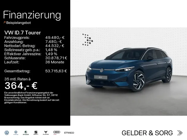 Volkswagen ID.7 Tourer Pro RFK*Matrix*ACC*Pano*AHK*HuD*DAB+ — миниатюра 1