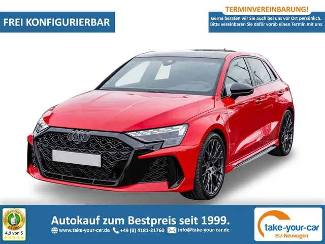 Audi RS3 Sportback 360KAM+SHZ+KLIMA+LED+SOUND+19"ALU+DES... — миниатюра 1