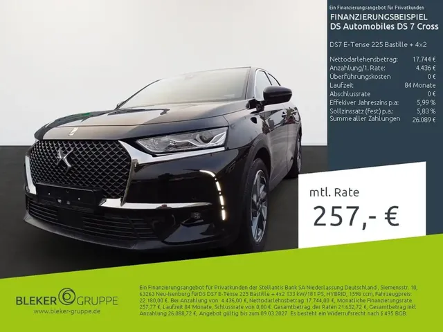DS Automobiles DS 7 Crossback DS7 E-Tense 225 Bastille + 4x2 — миниатюра 1