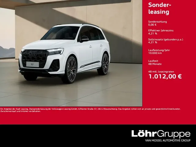 Audi SQ7 4.0 TFSI Matrix AHK Leder B&O Panorama Carbon — миниатюра 1
