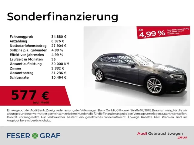 Audi A4 Quattro / Navi / LED / Virtual Cockpit / ACC / GRA — миниатюра 1