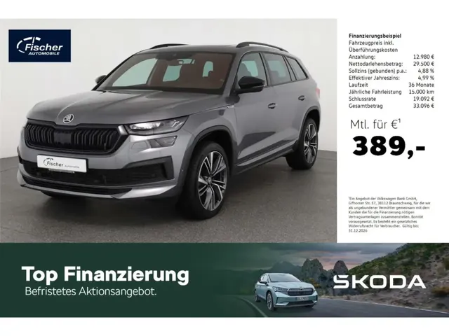 Skoda Kodiaq 2.0 TDI Sportline 4x4 AHK/KESSY/LED/PANO — миниатюра 1