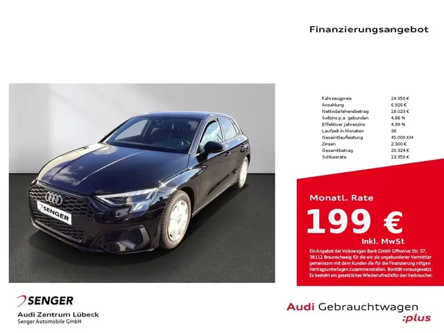 Audi A3 30 TFSI Navi Virtual-Cockpit Sitzh. — миниатюра 1