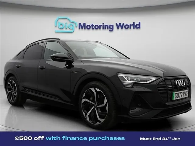 Audi e-tron Audi E-Tron 50 Black Edition Sportback 5dr Electric Auto quattro 71.2kWh (11kW Charger) (313 ps) — миниатюра 1