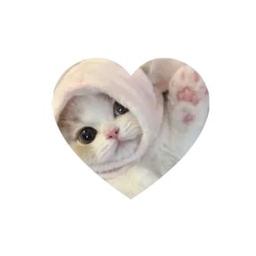 Котики в сердечках №8