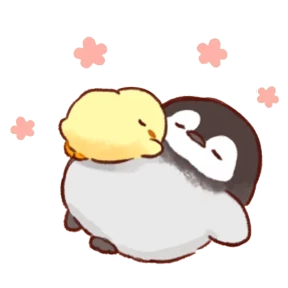 cute peng and chick №48