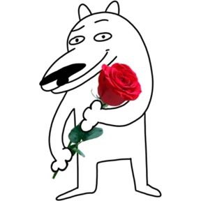 White Dog @tgstickers №33