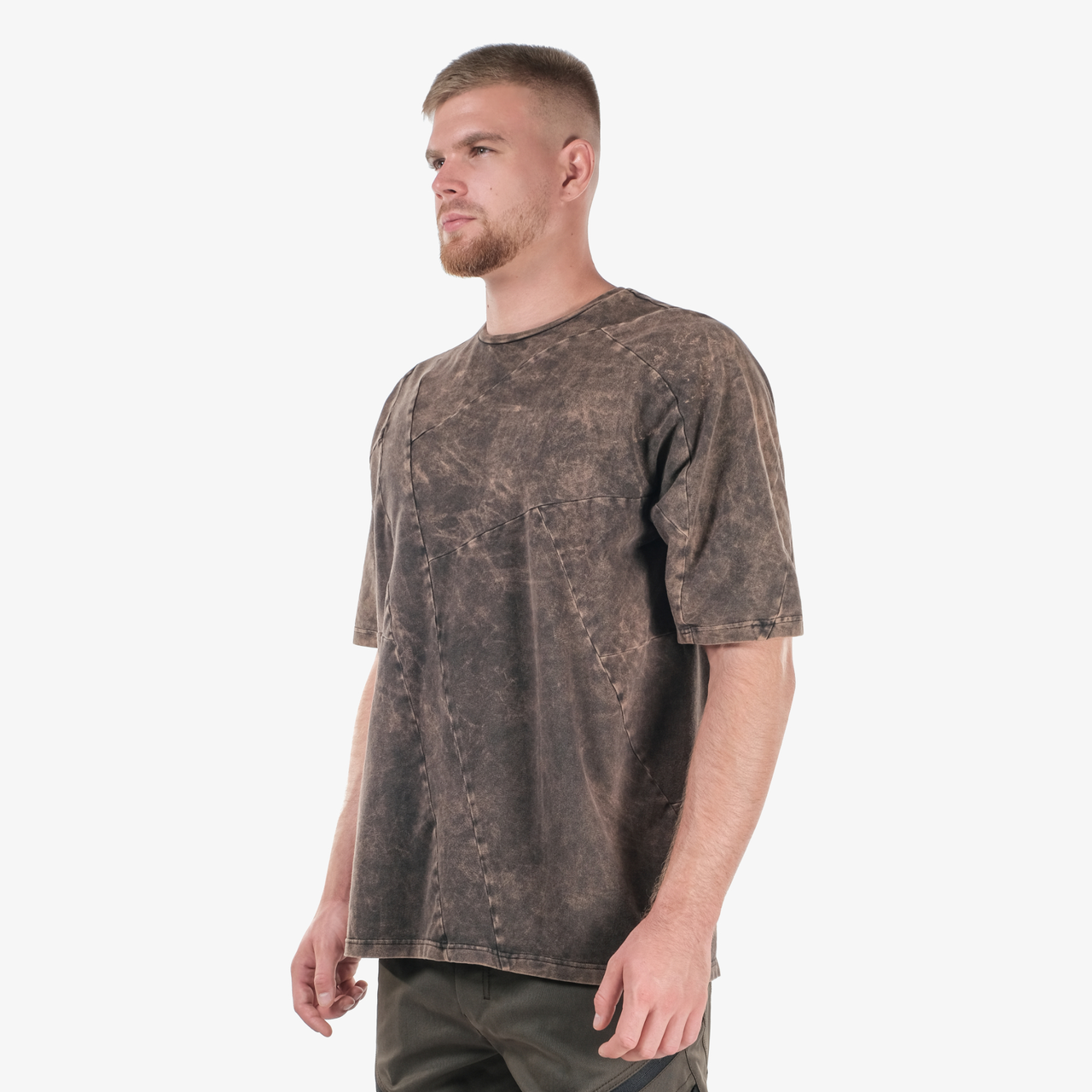 Футболка 0122 хаки полимер oversize