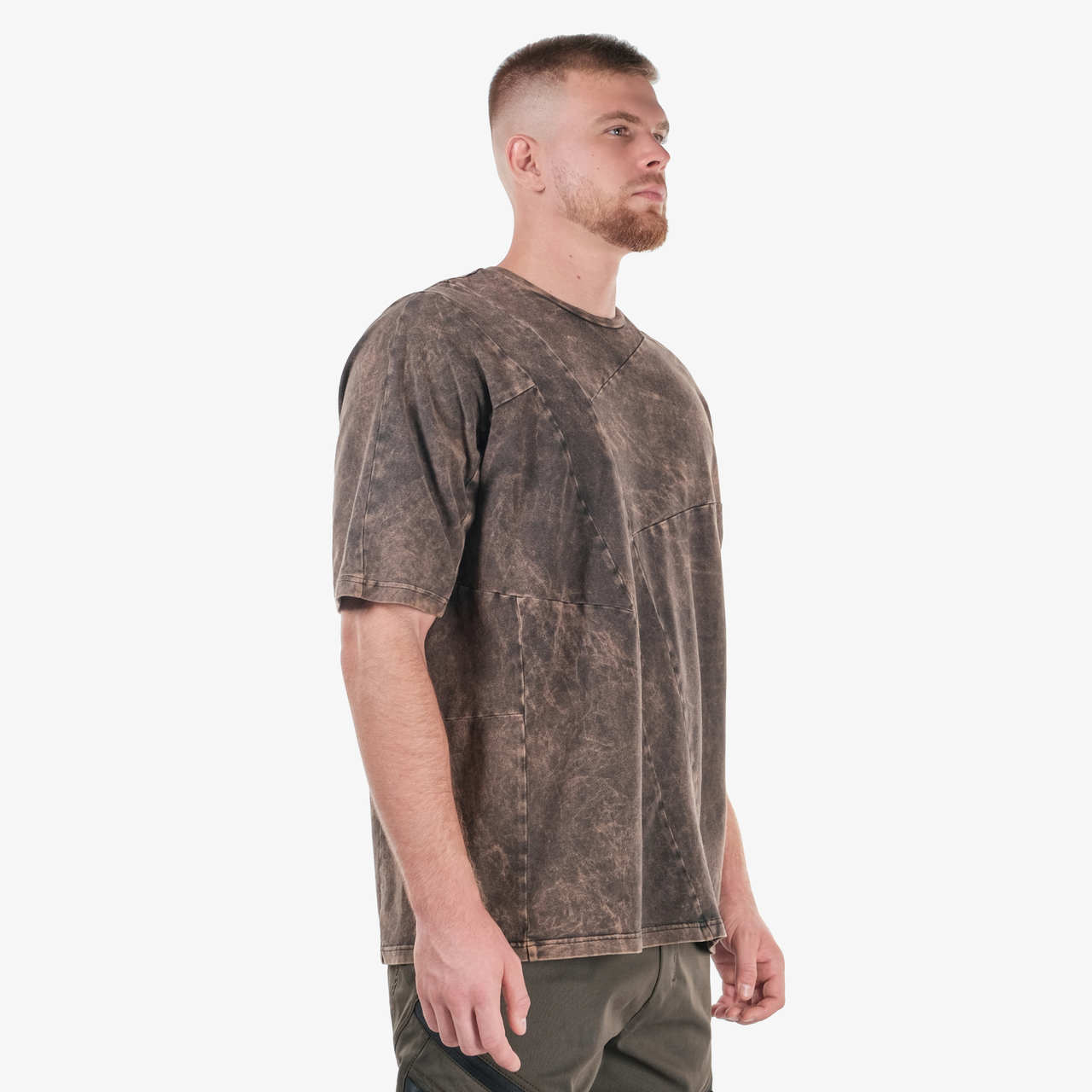 Футболка 0122 хаки полимер oversize