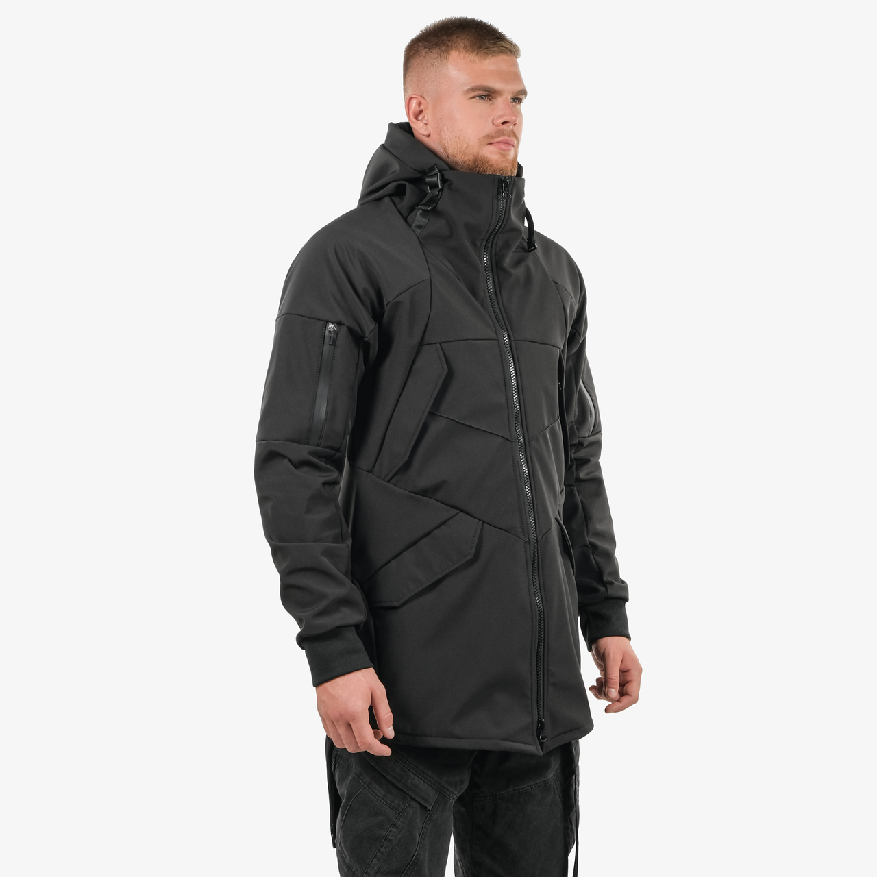 Плащ 1104 SoftShell черный