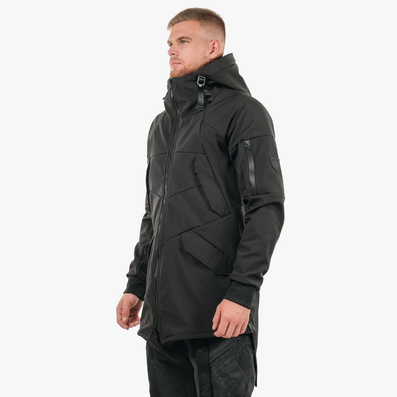 Плащ 1104 SoftShell черный