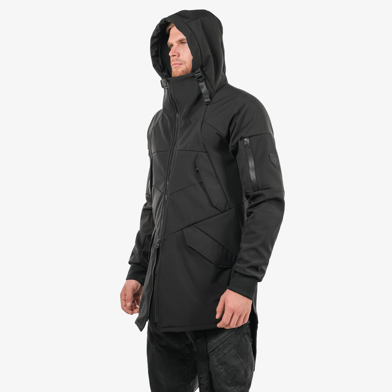 Плащ 1104 SoftShell черный