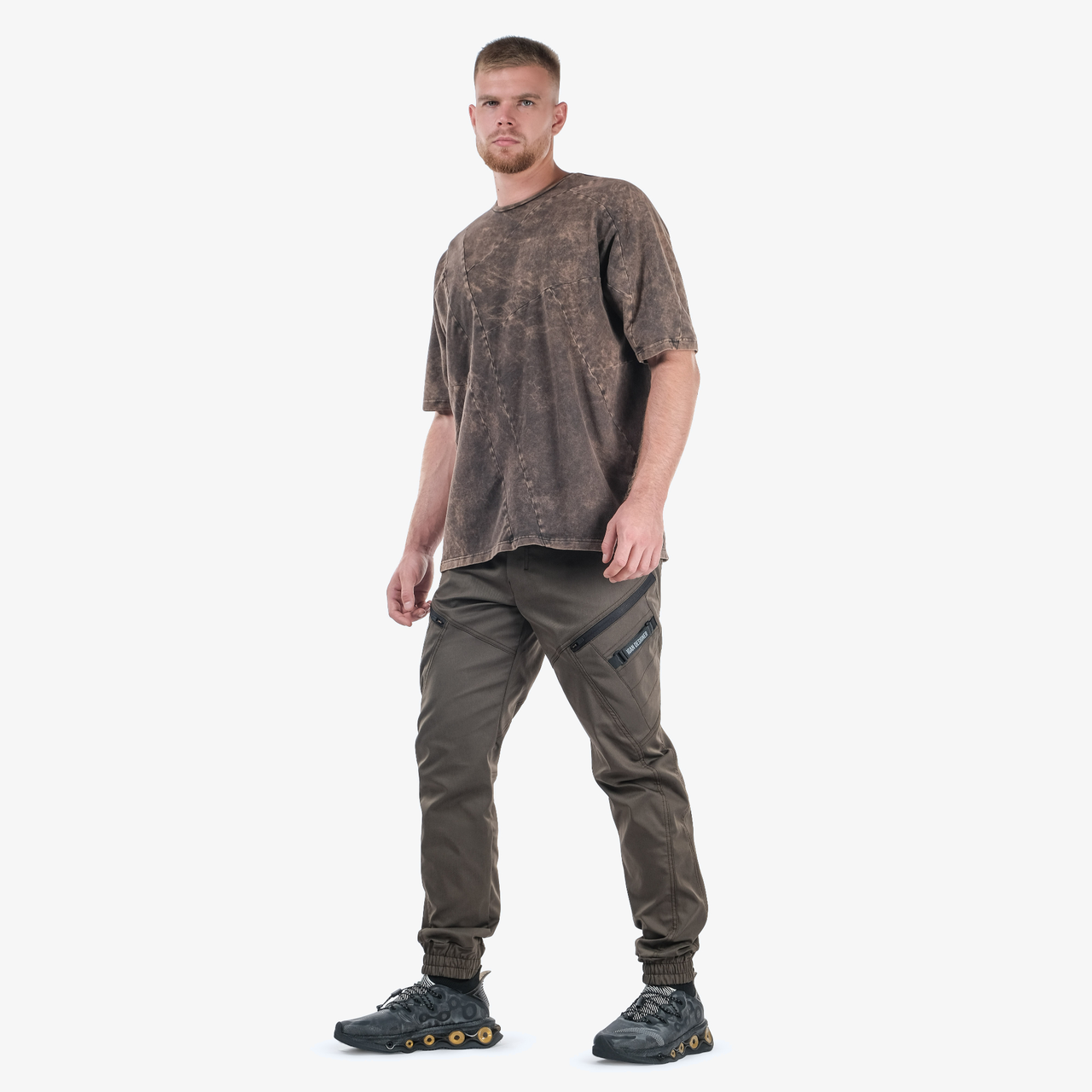 Футболка 0122 хаки полимер oversize