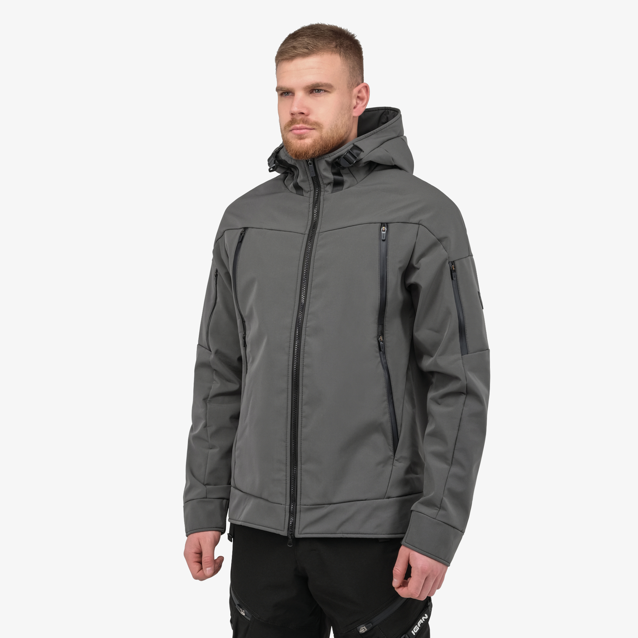 Куртка 0418 SoftShell серый
