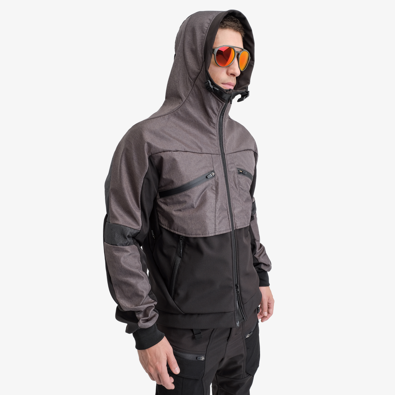 Куртка 0423-1 серый/черный SoftShell®