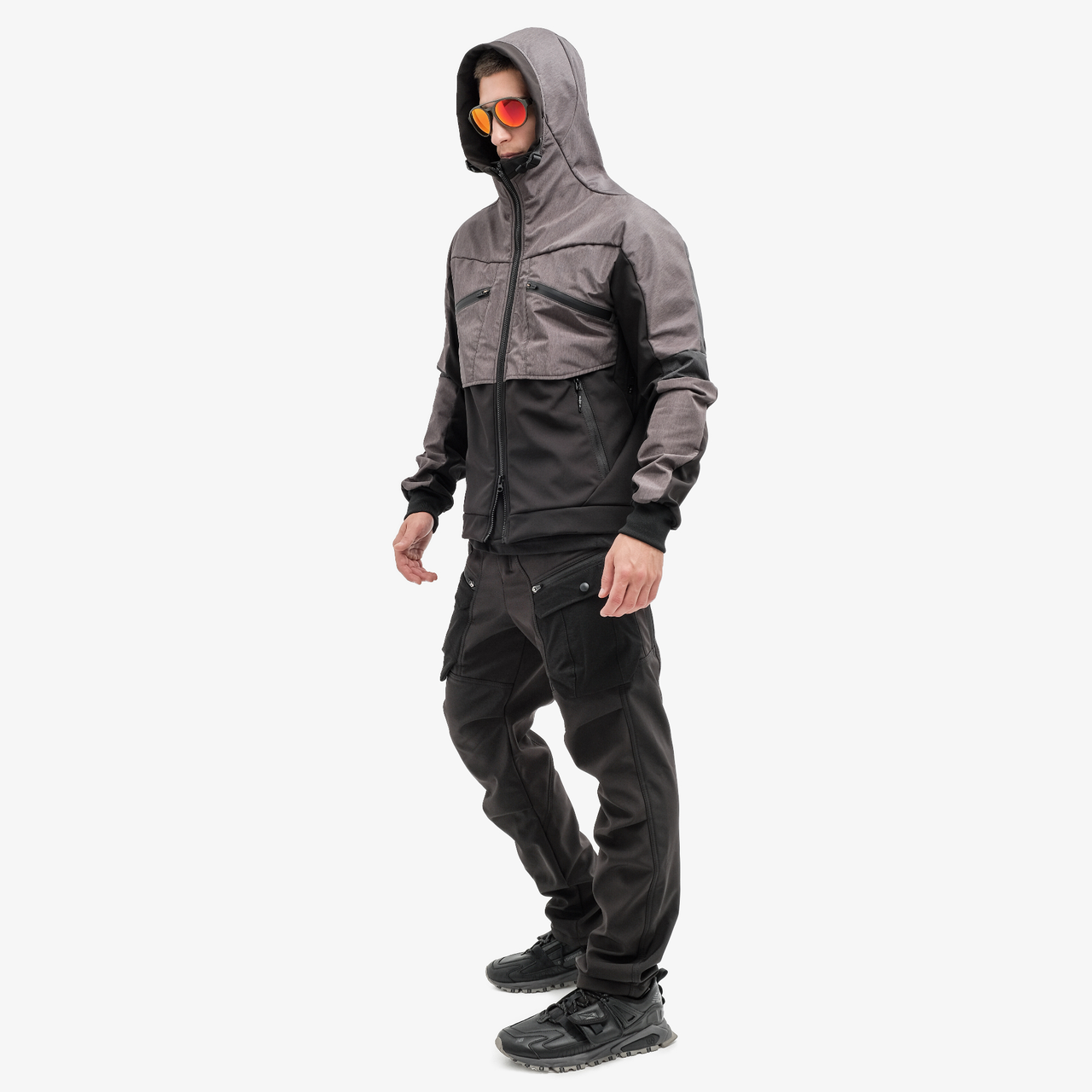Куртка 0423-1 серый/черный SoftShell®