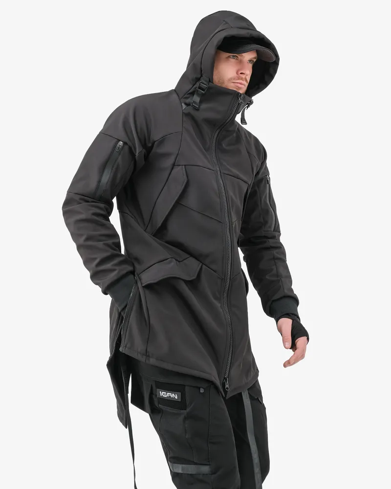 Плащ 1104 черный SoftShell®