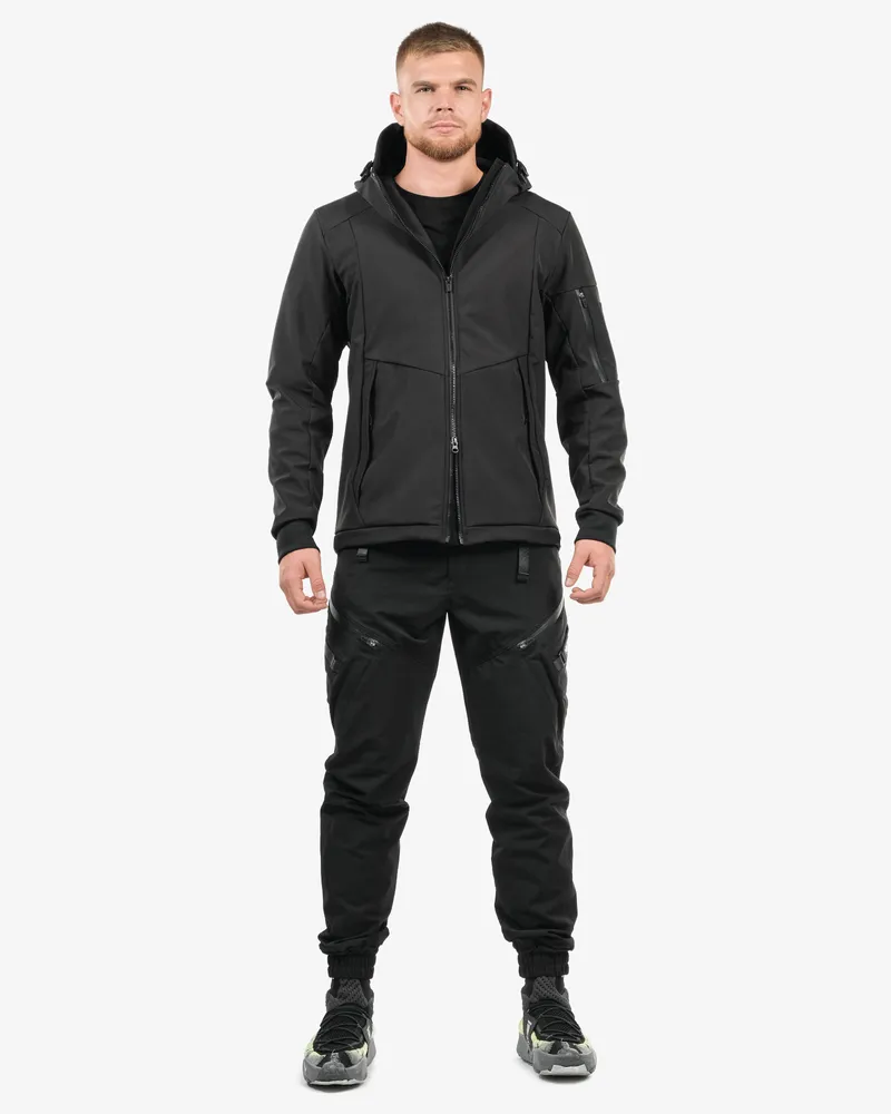 Куртка мужская 0410 черный SoftShell®
