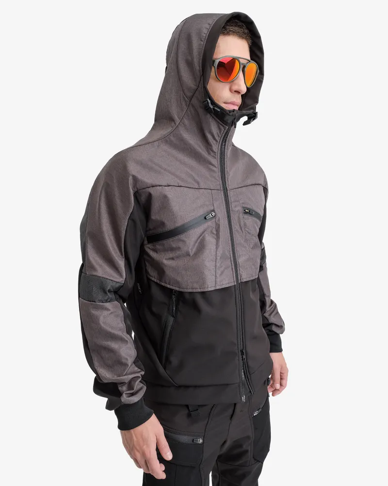 Куртка 0423-1 серый/черный SoftShell®