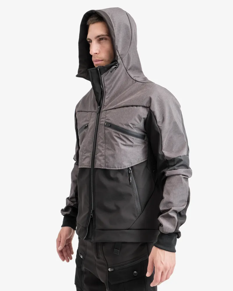 Куртка 0423-1 серый/черный SoftShell®