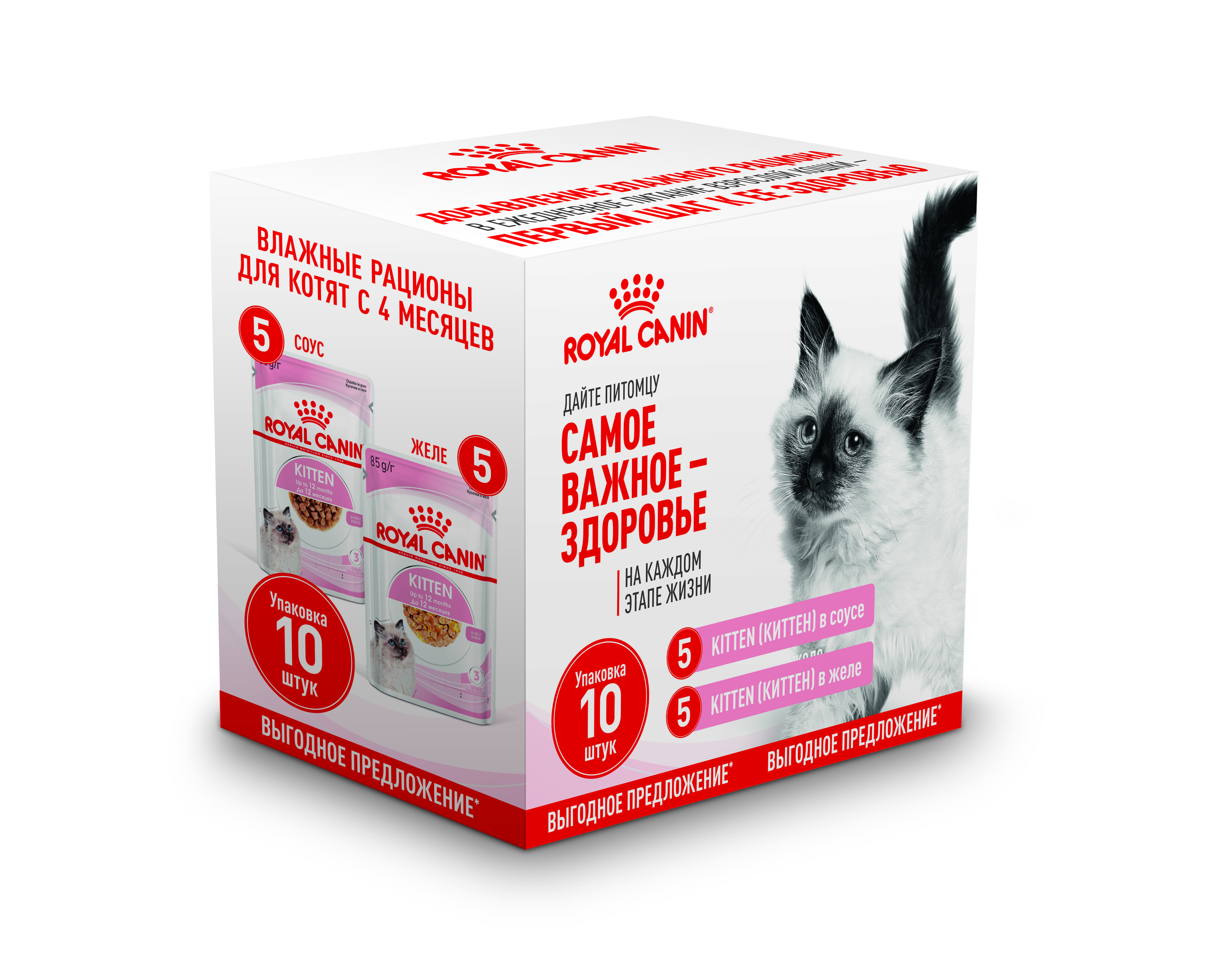 Мультипак 10 штук: Kitten в соусе и желе (5+5)