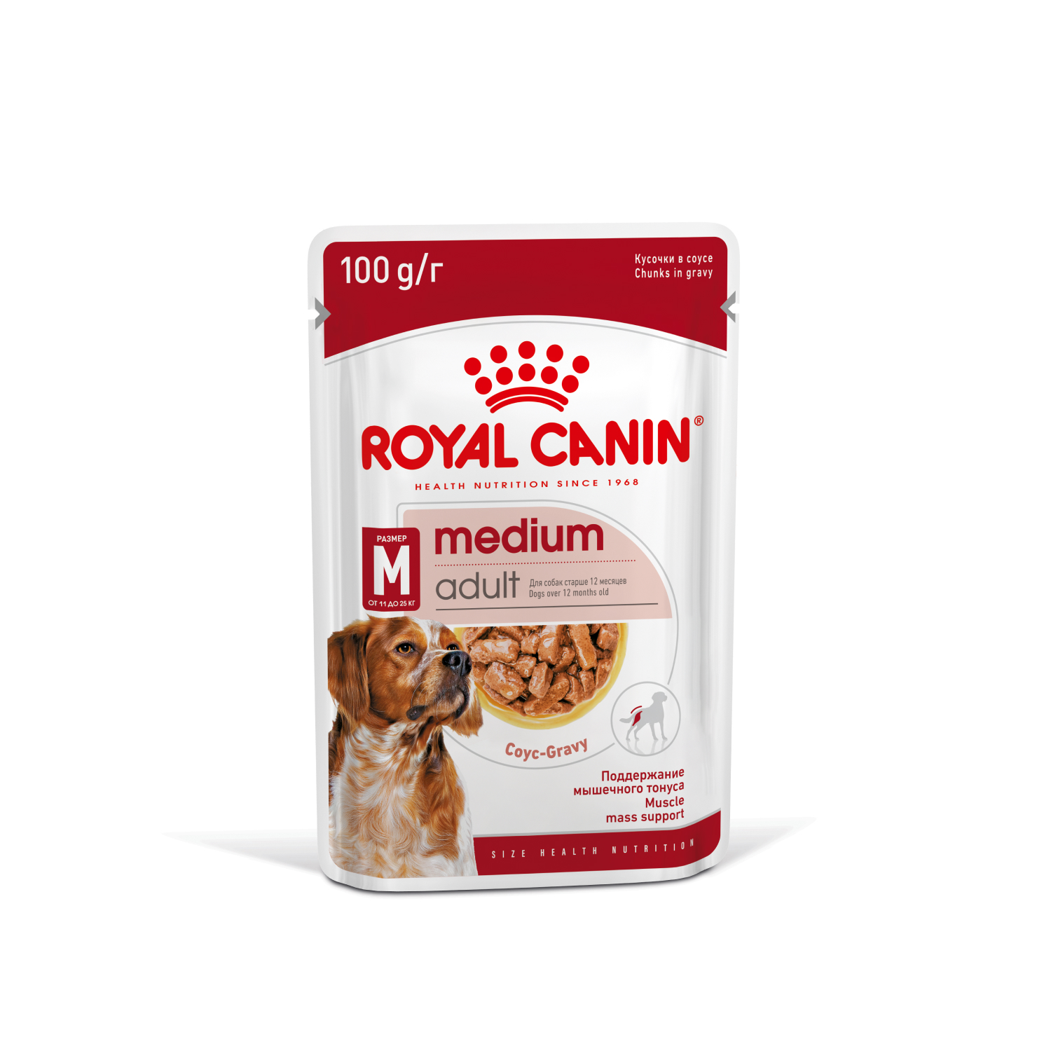 Упаковка: Royal Canin — Medium Adult, в соусе, влажный корм для собак средних пород