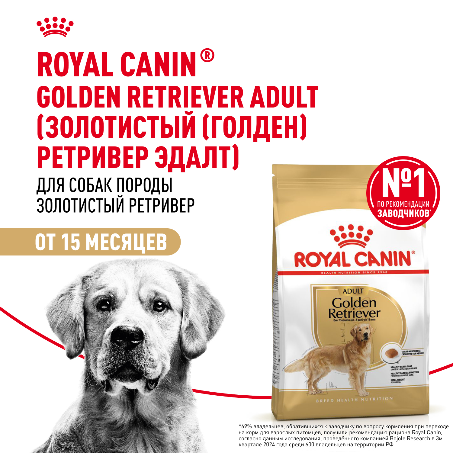 Купить сухой корм Royal Canin для золотистого ретривера Golden