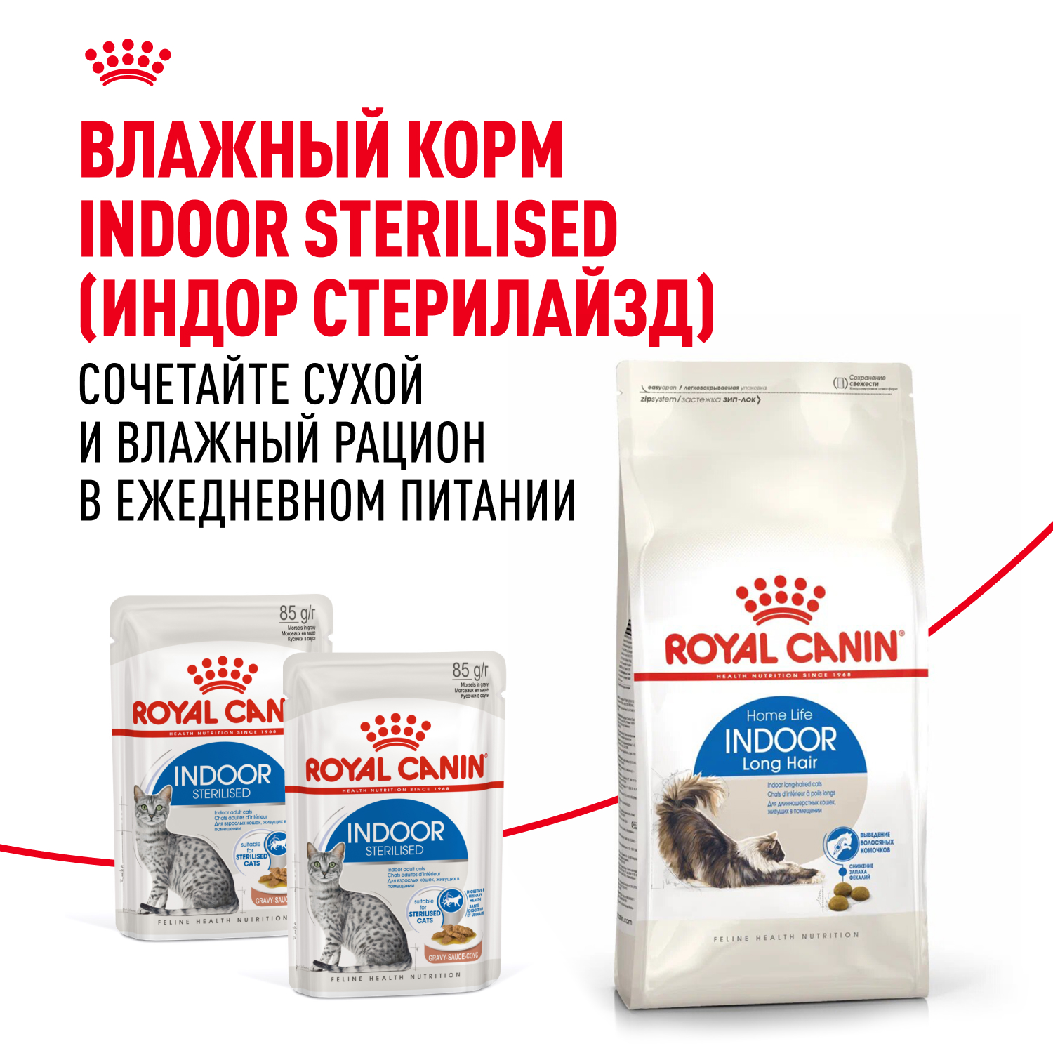 Купить сухой корм Royal Canin для кошек Indoor Long Hair в