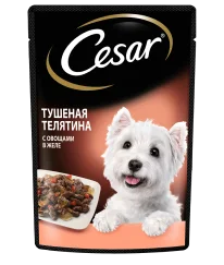 Влажный корм CESAR®  нежная тушеная телятина с овощами