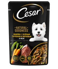 Влажный корм CESAR® Индейка с зелёным горошком и морковью