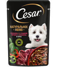 Влажный корм CESAR<sup>&reg;</sup> Говядина со сладким перцем и шпинатом в соусе