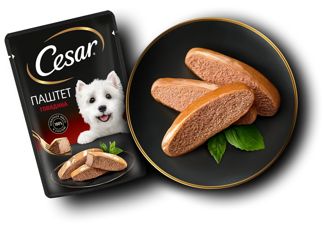 Упаковка: CESAR — CESAR® Паштет Говядина