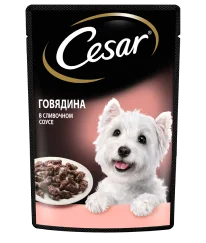 Влажный корм CESAR®  с говядиной в изысканном сливочном соусе