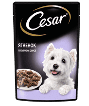 Влажный корм CESAR®  с нежным ягненком в сырном соусе