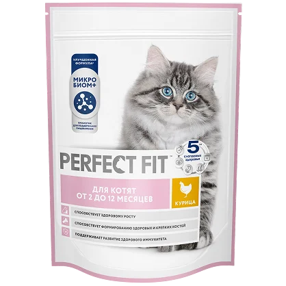 Cухой полнорационный корм PERFECT FIT™ для котят от 2 до 12 месяцев с курицей