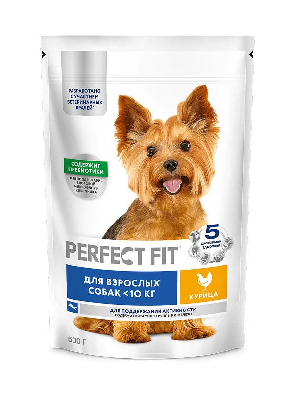 Профессиональный сухой рацион PERFECT FIT™ для собак мелких и миниатюрных пород с курицей