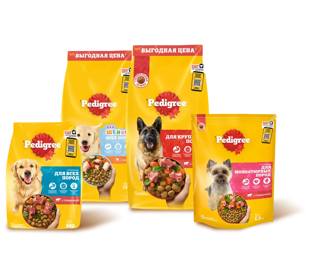 Каталог сухих кормов PEDIGREE®