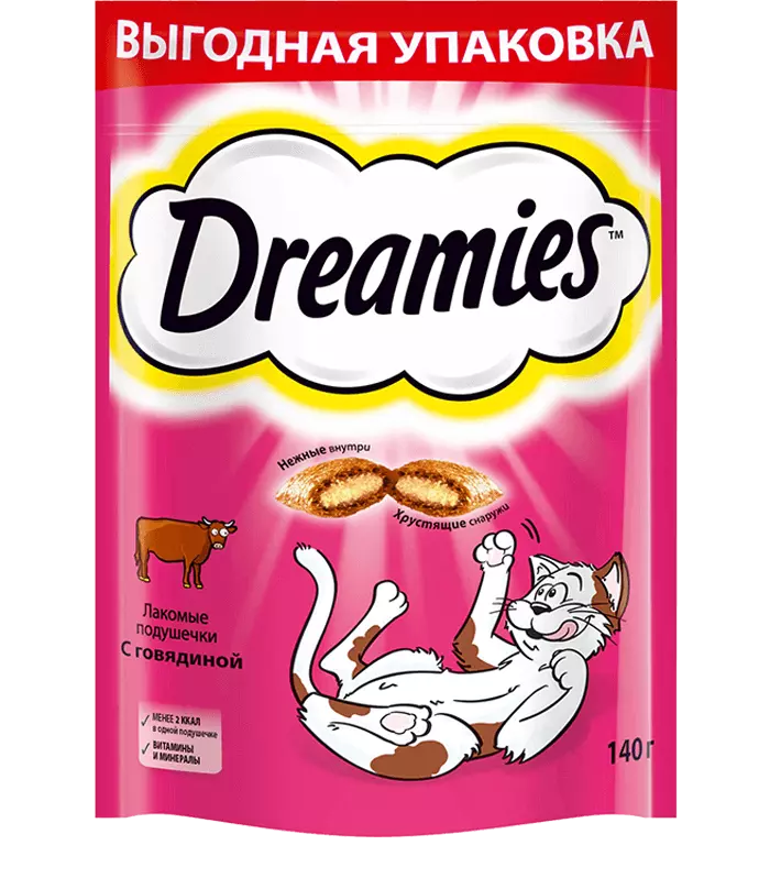 Лакомство Dreamies™ с говядиной 140 г