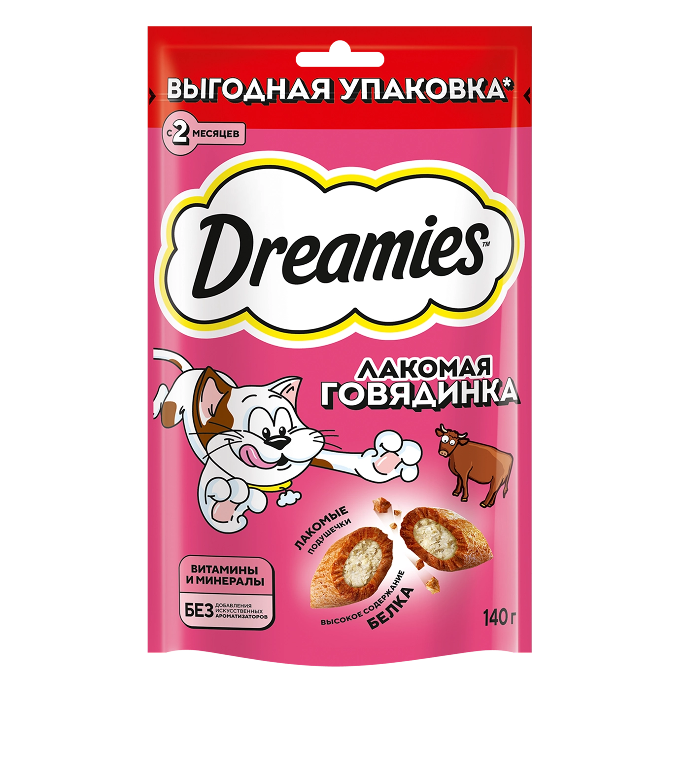 Лакомство Dreamies™ Лакомая говядинка 140 г