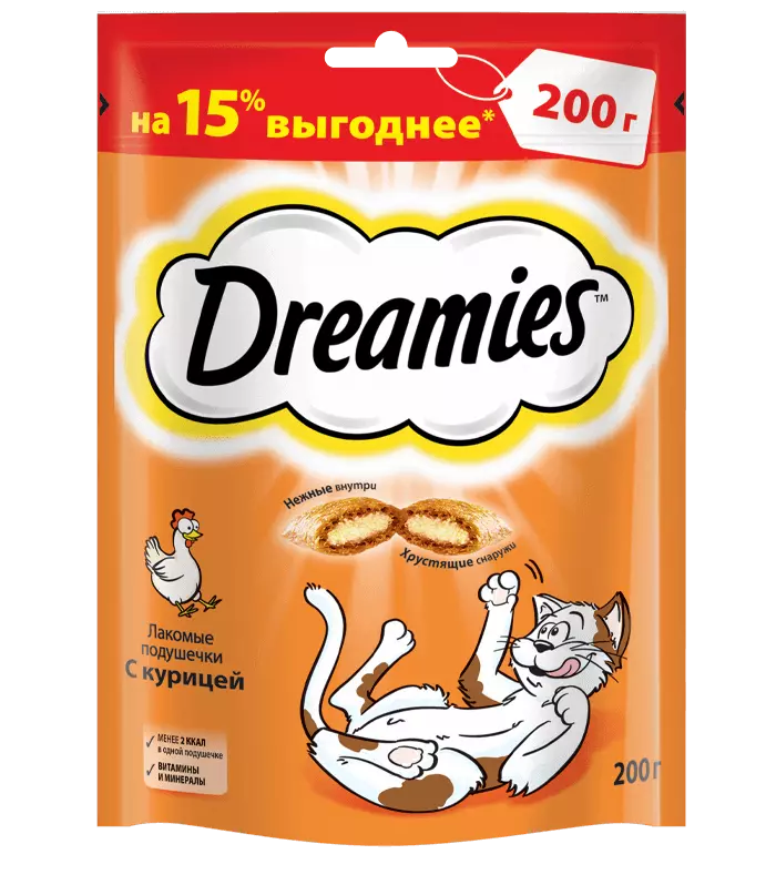 Лакомство Dreamies™ с курицей 200 г