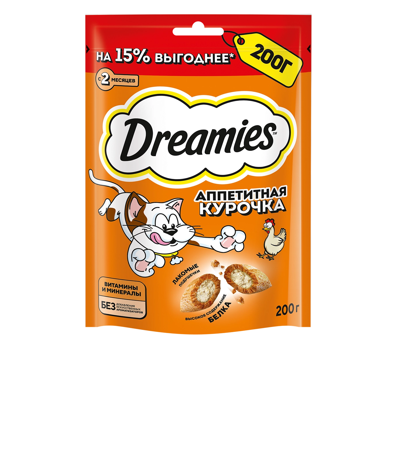 Лакомство Dreamies™ Аппетитная  курочка 200 г