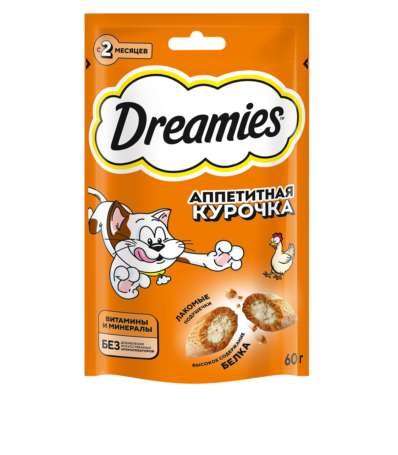 Лакомство Dreamies™ Аппетитная курочка 60 г